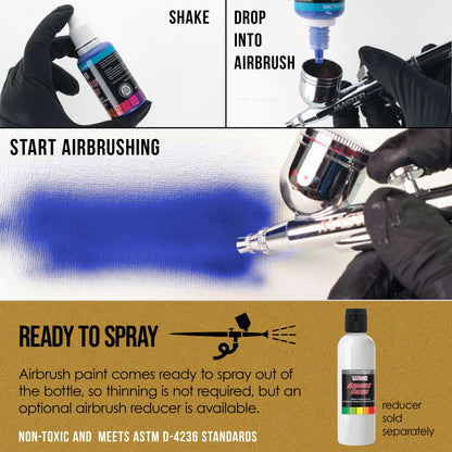 Gold Pearl, Pearlized Special Effects Acrylic Airbrush Paint, 1 oz. Ready to Spray