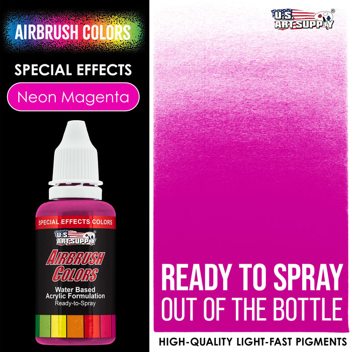 Neon Magenta, Fluorescent Special Effects Acrylic Airbrush Paint, 1 oz.