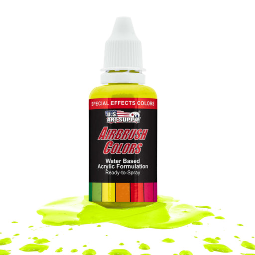 Neon Chartruesse, Fluorescent Special Effects Acrylic Airbrush Paint, 1 oz.