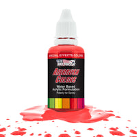 Neon Red, Fluorescent Special Effects Acrylic Airbrush Paint, 1 oz. Ready to Spray