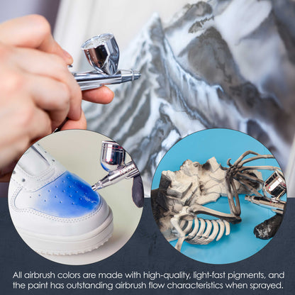 Deep Black, Transparent Acrylic Airbrush Paint, 1 oz. Ready to Spray
