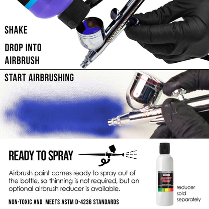 White, Transparent Acrylic Airbrush Paint - 8 oz. Ready to Spray Air