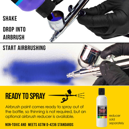 Transparent Bright Yellow Acrylic Airbrush Paint - 8oz Ready to Spray