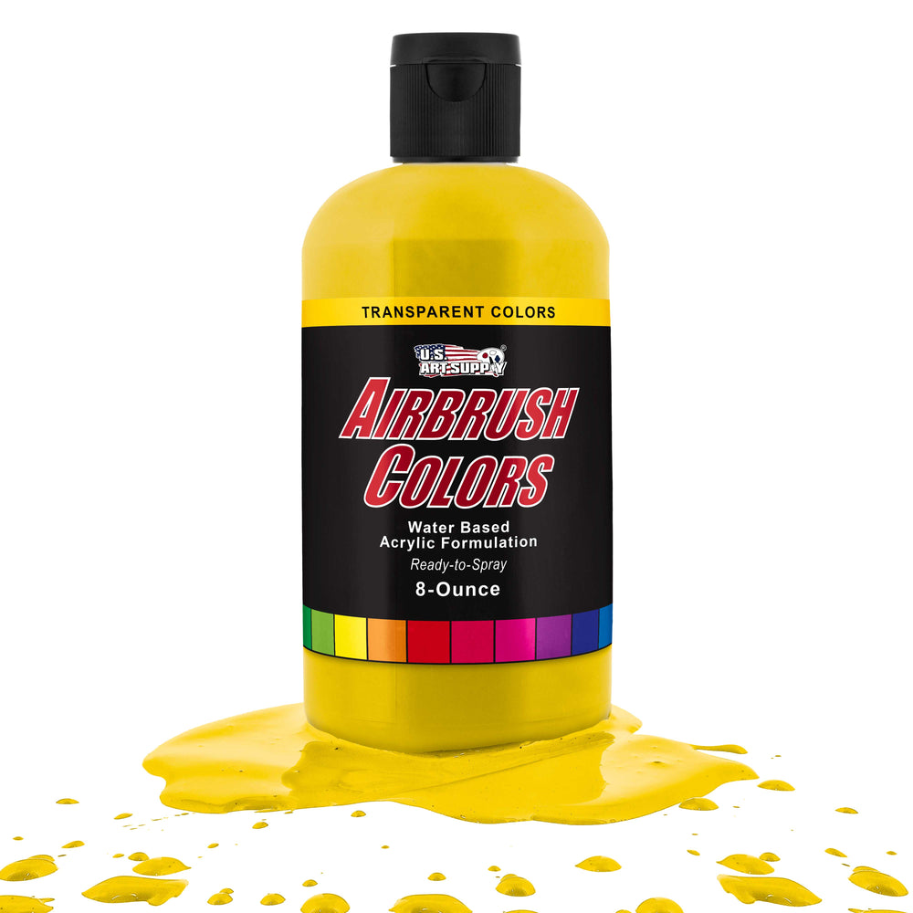 Bright Yellow, Transparent Acrylic Airbrush Paint, 8 oz.