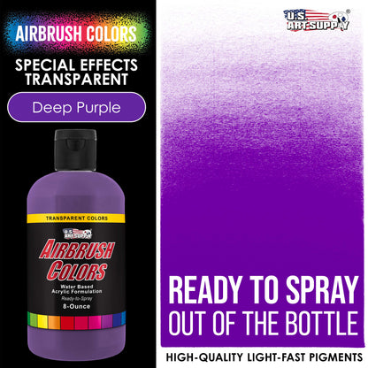 Deep Purple, Transparent Acrylic Airbrush Paint, 8 oz. Ready to Spray