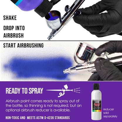 Deep Purple, Transparent Acrylic Airbrush Paint, 8 oz. Ready to Spray