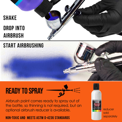 Orange, Transparent Acrylic Airbrush Paint, 8 oz. Ready to Spray