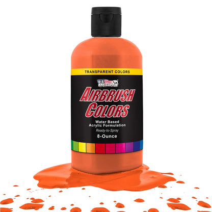 Orange, Transparent Acrylic Airbrush Paint, 8 oz. Ready to Spray