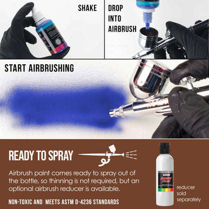 Coffee Brown, Transparent Acrylic Airbrush Paint, 1 oz. Ready to Spray
