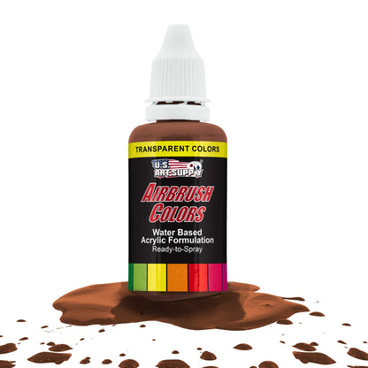 Coffee Brown, Transparent Acrylic Airbrush Paint, 1 oz. Ready to Spray