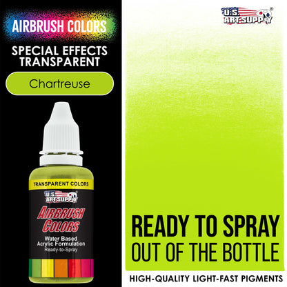 Chartruese, Transparent Acrylic Airbrush Paint, 1 oz. Ready to Spray