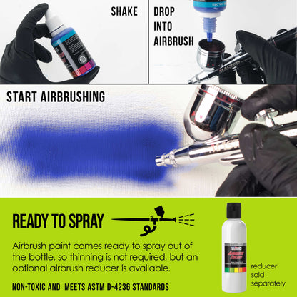 Chartruese, Transparent Acrylic Airbrush Paint, 1 oz. Ready to Spray