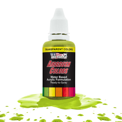Chartruese, Transparent Acrylic Airbrush Paint, 1 oz. Ready to Spray