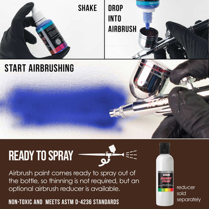 Dark Brown, Transparent Acrylic Airbrush Paint, 1 oz. Ready to Spray