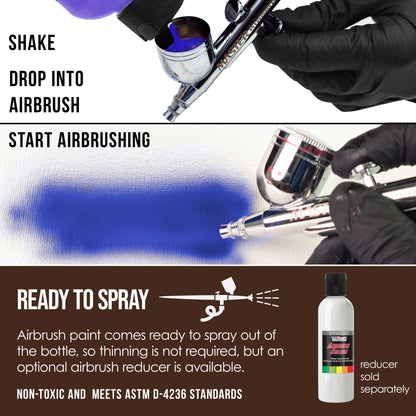Dark Brown, Transparent Acrylic Airbrush Paint, 8 oz. Ready to Spray