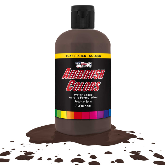 Dark Brown, Transparent Acrylic Airbrush Paint, 8 oz.