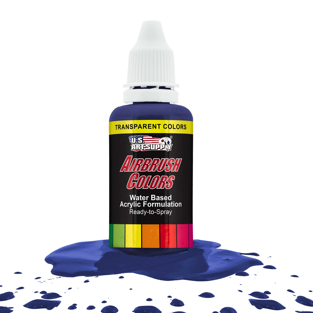 Phthalo Blue, Transparent Acrylic Airbrush Paint, 1 oz. Ready to Spray