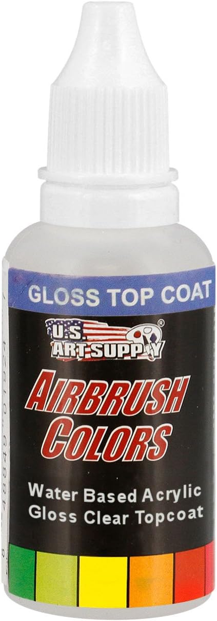 Clear Gloss Topcoat, Acrylic Airbrush Paint, 1 oz.