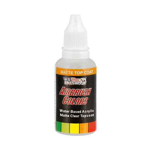 US Art Supply Clear Matte Acrylic Airbrush Paint (1 oz) - Protective Top Coat for Acrylic Painting, Paper, Canvas, Wood & Fabric