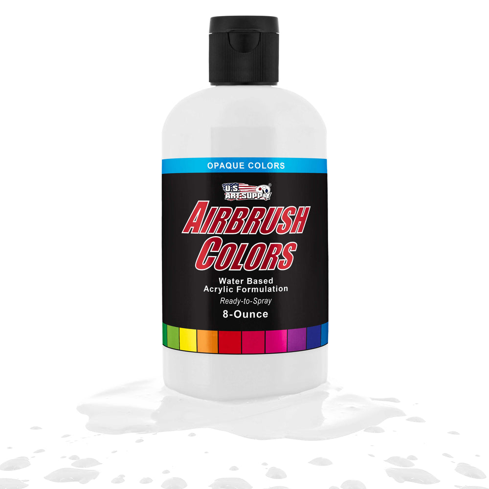 White, Opaque Acrylic Airbrush Paint, 8 oz.