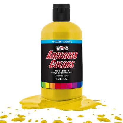Bright Yellow, Opaque Acrylic Airbrush Paint, 8 oz. Ready to Spray