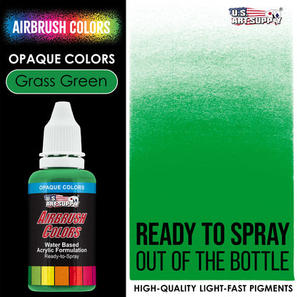 Grass Green, Opaque Acrylic Airbrush Paint, 8 oz. Ready to Spray