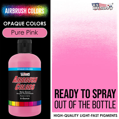 Pure Pink, Opaque Acrylic Airbrush Paint, 8 oz. Ready to Spray
