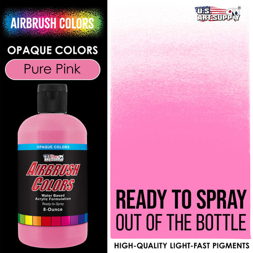 Pure Pink, Opaque Acrylic Airbrush Paint, 8 oz.