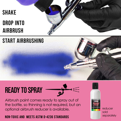 Pure Pink, Opaque Acrylic Airbrush Paint, 8 oz. Ready to Spray