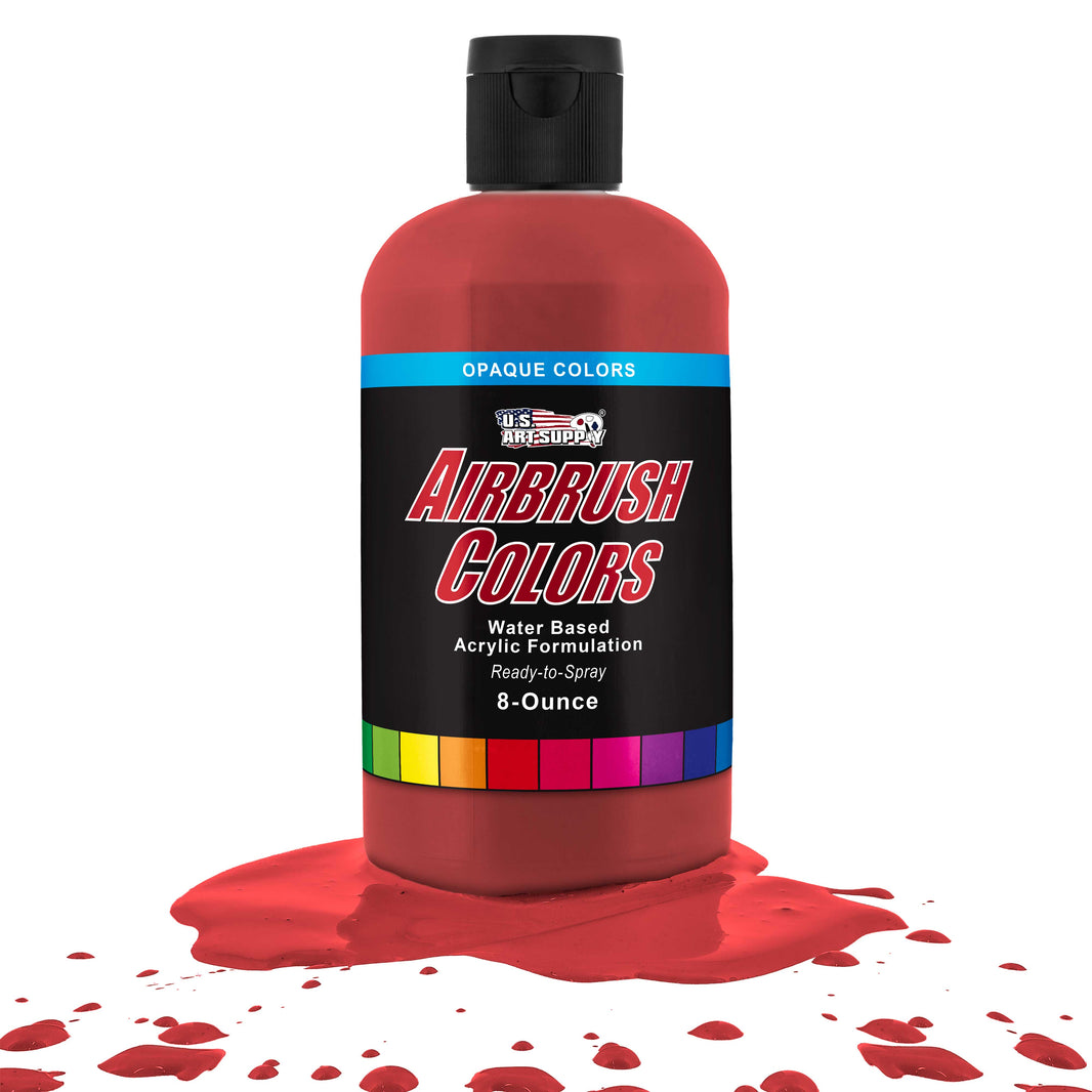 Bright Red, Opaque Acrylic Airbrush Paint, 8 oz. Ready to Spray