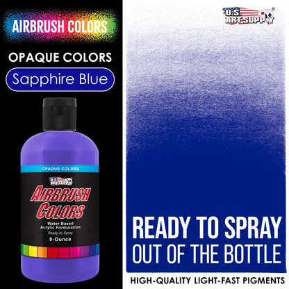 Saffire Blue, Opaque Acrylic Airbrush Paint, 8 oz. Ready to Spray