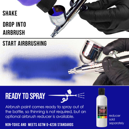 Saffire Blue, Opaque Acrylic Airbrush Paint, 8 oz. Ready to Spray