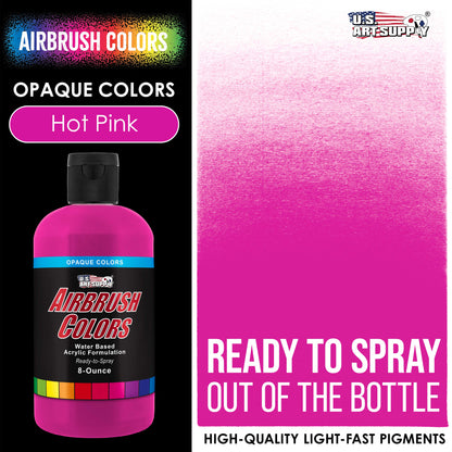 Hot Pink, Opaque Acrylic Airbrush Paint, 8 oz. Ready to Spray