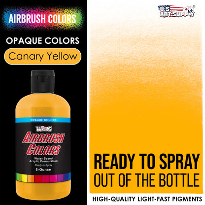Canary Yellow, Opaque Acrylic Airbrush Paint, 8 oz. Ready to Spray