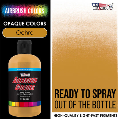 Golden Ochre, Opaque Acrylic Airbrush Paint, 8 oz. Ready to Spray