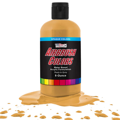 Golden Ochre, Opaque Acrylic Airbrush Paint, 8 oz. Ready to Spray