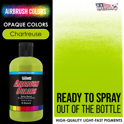 Chartruesse, Opaque Acrylic Airbrush Paint, 8 oz. Ready to Spray
