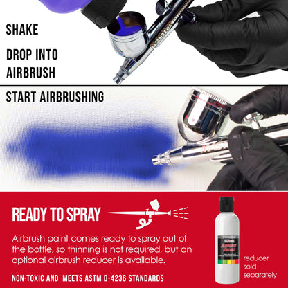 Crimson Red, Opaque Acrylic Airbrush Paint, 8 oz. Ready to Spray