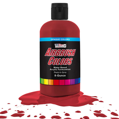 Crimson Red, Opaque Acrylic Airbrush Paint, 8 oz. Ready to Spray