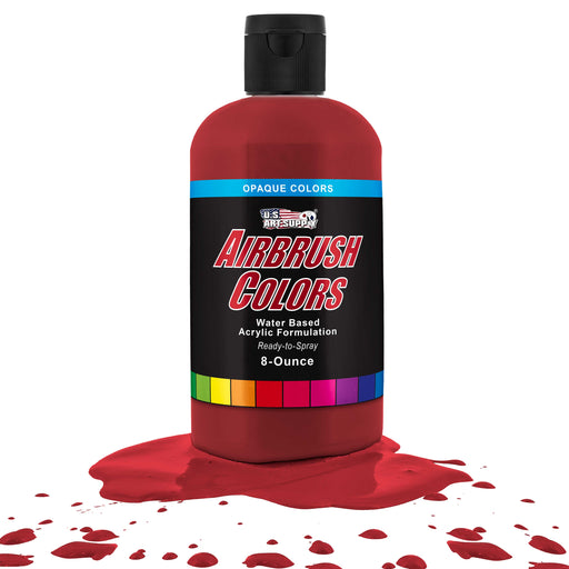 Crimson Red, Opaque Acrylic Airbrush Paint, 8 oz.