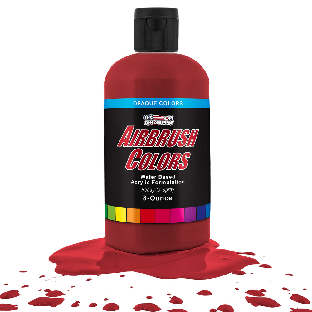 Crimson Red, Opaque Acrylic Airbrush Paint, 8 oz.