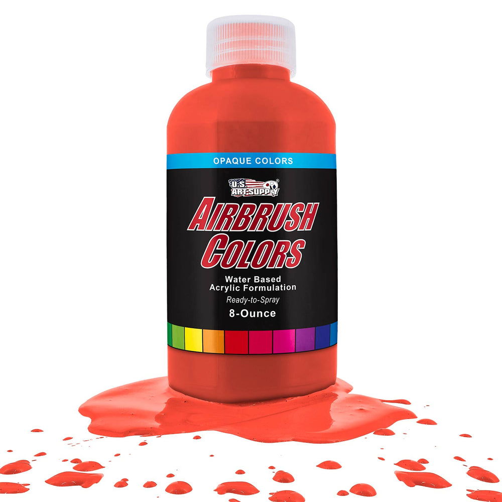 Vermillion Red, Opaque Acrylic Airbrush Paint, 8 oz.