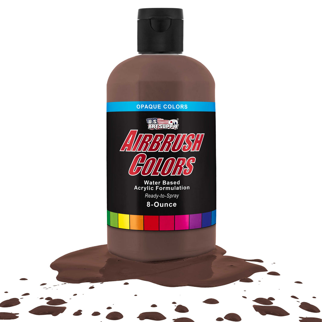 Dark Brown, Opaque Acrylic Airbrush Paint, 8 oz. Ready to Spray