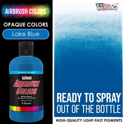 Lake Blue, Opaque Acrylic Airbrush Paint, 8 oz. Ready to Spray