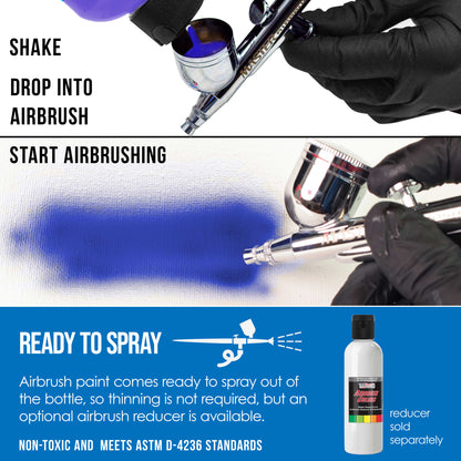 Lake Blue, Opaque Acrylic Airbrush Paint, 8 oz. Ready to Spray