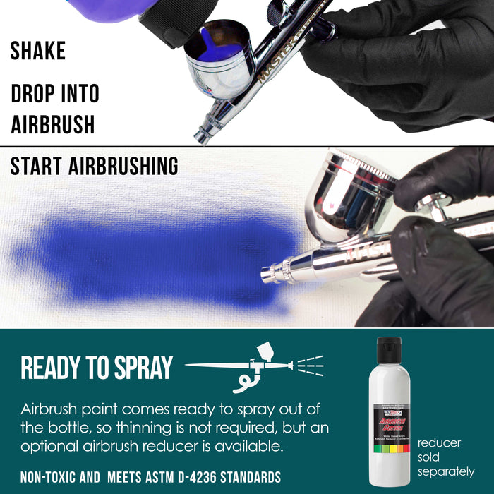 U.S. Art Supply Opaque Phtalo Green Acrylic Special Effects Airbrush Paint - 8oz Ready to Spray Air Brush Paint for Nails, Models, Fabric - Water-Based Air Brush Painting