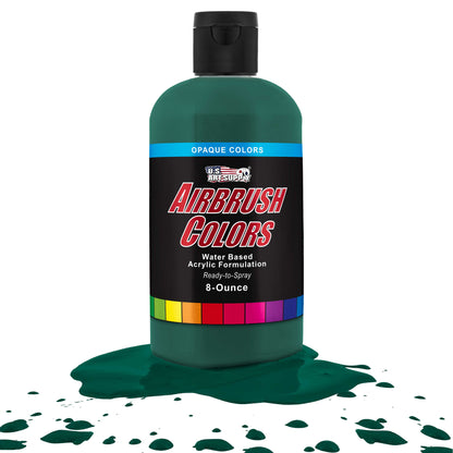 Phtalo Green, Opaque Acrylic Airbrush Paint, 8 oz. Ready to Spray