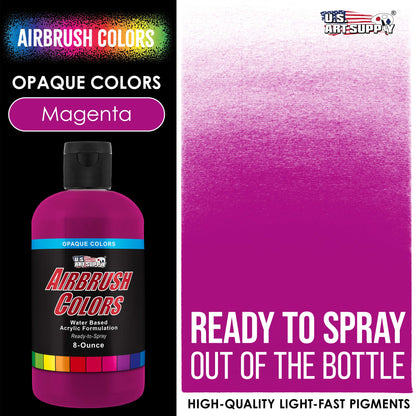 Magenta, Opaque Acrylic Airbrush Paint, 8 oz. Ready to Spray