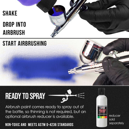 Black Pearl, Pearlized Acrylic Special Effects Airbrush Paint, 8 oz. Ready to Spray