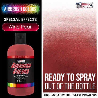 Wine Pearl, Pearlized Acrylic Special Effects Airbrush Paint, 8 oz. Ready to Spray